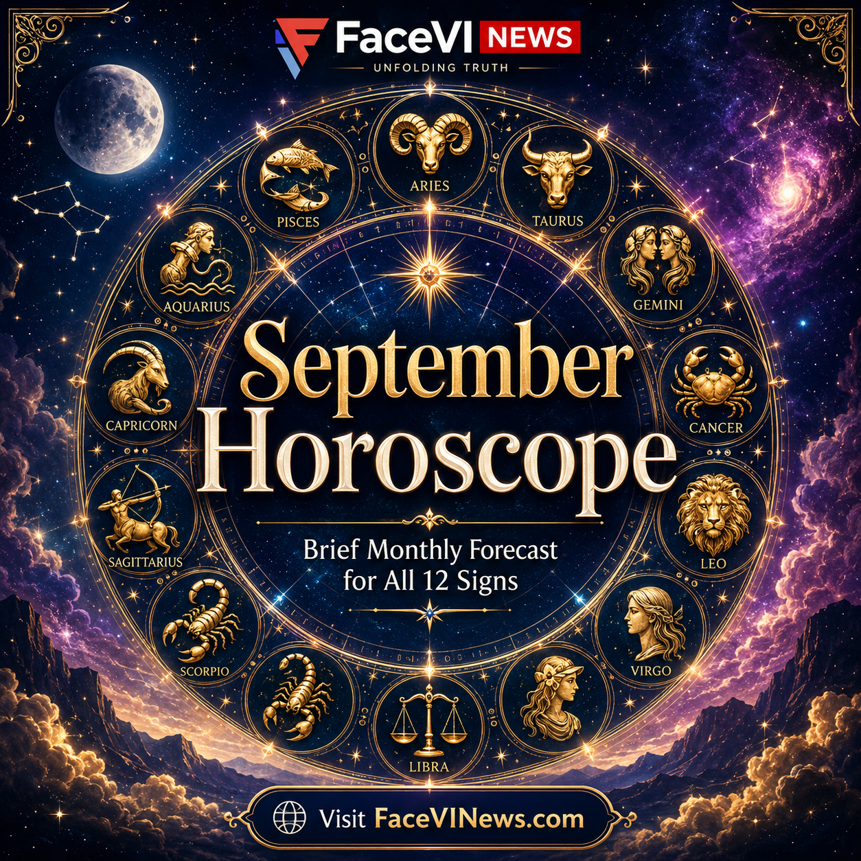 September Horoscope 2026, Monthly Forecast for All 12 Zodiac Signs